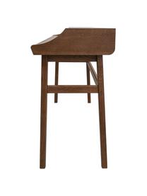 Escritorio estrecho Carteret, Patas: madera de roble maciza cu, Tablero: aglomerado chapado en mad, Madera de roble, An 115 x Al 84 cm