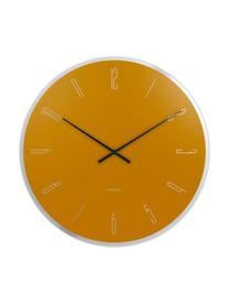 Reloj de pared Mirror Numbers, Vidrio, Amarillo, plateado, negro, Ø 40 cm