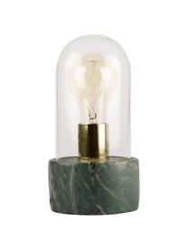 Lampa stołowa Marble, Cokół: zielony, marmurowy Klosz: transparentny Oprawa: odcienie złotego, Ø 12 x W 24 cm