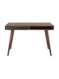 Bureau Repa uit massief hout, Sheesham hout, massief, gelakt,, Sheesham hout, zwart, B 117 x D 60 cm