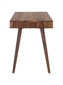 Bureau Repa uit massief hout, Sheesham hout, massief, gelakt,, Sheesham hout, zwart, B 117 x D 60 cm