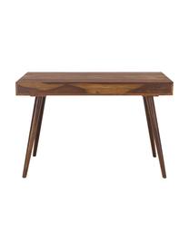 Bureau Repa uit massief hout, Sheesham hout, massief, gelakt,, Sheesham hout, zwart, B 117 x D 60 cm