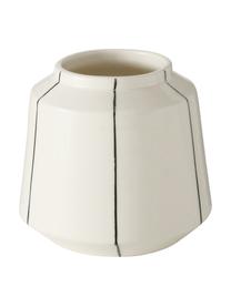 Kleine Vase Govia, Dolomit, Weiss, Ø 13 x H 12 cm