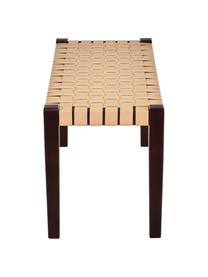 Banco de cuero sintético Akina, Asiento: cuero sintético (100% pol, Estructura: madera de acacia maciza p, Beige, An 110 x Al 46 cm