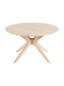 Mesa de centro redonda en roble Duncan, Tablero: chapa de roble, Patas: madera de roble maciza, Roble, Ø 80 x Al 45 cm