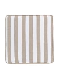 Hohes Sitzkissen Timon, gestreift, Bezug: 100% Baumwolle, Beige, Weiß, B 40 x L 40 cm