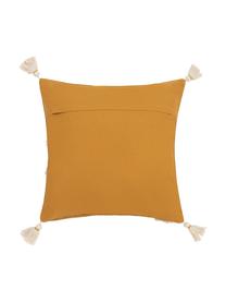 Poszewka na poduszkę Boa, 100% bawełna, Żółty, biały, S 45 x D 45 cm