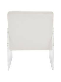 Samt-Loungesessel Ayden, Bezug: Samt (Polyester) Der hoch, Gestell: Massives Pappelholz, Sper, Beine: Acrylglas, Samt Beige, B 64 x T 74 cm