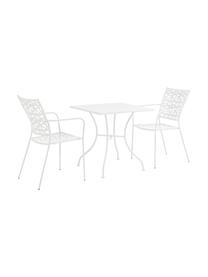 Sedia impilabile da giardino in metallo Kelsie, Metallo verniciato a polvere, Bianco, Larg. 55 x Prof. 54 cm