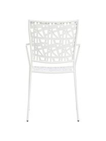 Sedia impilabile da giardino in metallo Kelsie, Metallo verniciato a polvere, Bianco, Larg. 55 x Prof. 54 cm