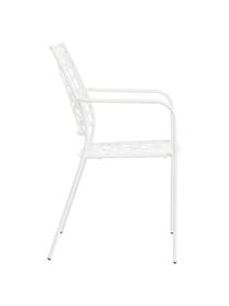 Krzesło ogrodowe z metalu Kelsie, Metal malowany proszkowo, Biały, S 55 x G 54 cm