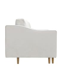 Divano letto 2 posti in velluto beige Zoja, Rivestimento: 100% velluto di poliester, Struttura: legno, molle a onda, Piedini: legno laccato, Beige, Larg. 221 x Prof. 99 cm