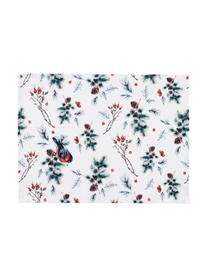 Placemats Aubepine, 2 stuks, 100% katoen, Wit, groen, rood, 38 x 50 cm