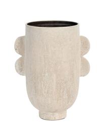 Ručne vyrobená váza z kameniny Darius, Kamenina, Béžová, Ø 18 x V 30 cm