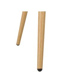Krzesło tapicerowane z aksamitu Yoki, 2 szt., Tapicerka: aksamit (poliester) 20 00, Nogi: metal o wyglądzie drewna , Tapicerka: brudny różowy Nogi: drewno dębowe, S 53 x G 57 cm