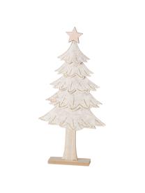 Sapin de Noël décoratif Janne, MDF, feutre de polyester, Beige, bois, larg. 23 x haut. 47 cm