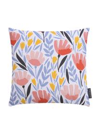 Kussenhoes met patroon Modern Flowers, Weeftechniek: half panama, Multicolour, 40 x 40 cm