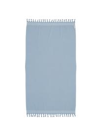 Fouta en tissu éponge Soft Coton, Bleu, blanc, larg. 100 x long. 180 cm