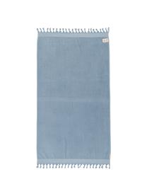 Hamamtuch Soft Cotton mit Frottee-Rückseite, Rückseite: Frottee, Blau, Weiß, 100 x 180 cm