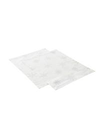 Set de table Snow, 2 pièces, Blanc crème, gris clair