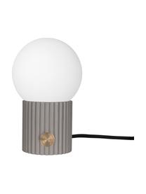 Kleine Dimmbare Nachttischlampe Hubble, Lampenschirm: Opalglas, Schalter: Metall, Grau, Weiss, Ø 15 x H 24 cm