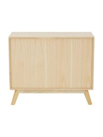 Commode avec tiroirs blancs Milano, Blanc, bois de paulownia