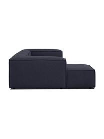 Modulares Ecksofa Lennon, Bezug: 100 % Polyester Der strap, Gestell: Massives Kiefernholz FSC-, Füße: Kunststoff, Webstoff Dunkelblau, B 327 x T 180 cm, Eckteil links