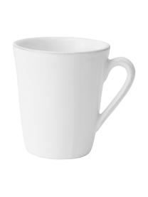 Tazas de café Constance, 2 uds., estilo rústico, Gres, Blanco, Ø 9 x Al 10 cm, 250 ml