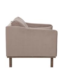 Klassieke fluwelen fauteuil Alva in taupe met beukenhouten poten, Bekleding: fluweel (hoogwaardig poly, Frame: massief grenenhout, Poten: massief gebeitst beukenho, Fluweel taupe, B 102 x D 92 cm