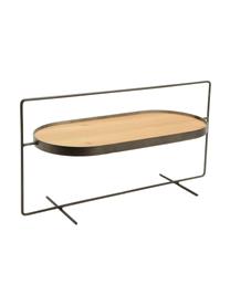 Bandeja decorativa Colgar, Estructura: metal, Bandeja: tablero de fibras de dens, Negro, beige, An 58 x Al 31 cm