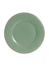 Assiette plate rustique Constance, 2 pièces, Grès cérame, Vert sauge, Ø 29 cm