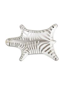 Designer-Deko-Schale Zebra aus Porzellan, Porzellan, Weiß,Silber, B 15 x T 11 cm