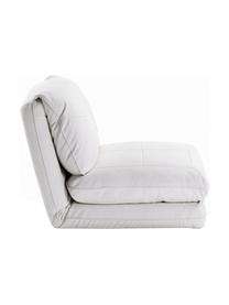 Fotel rozkładany ze sztucznej skóry Moss, Tapicerka: sztuczna skóra, Biały, S 78 x G 88 cm