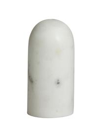 Salière et poivrière en marbre Isop, 2 élém., Marbre, Blanc, marbré, Ø 4 x haut. 8 cm