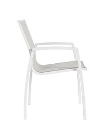Záhradná stolička Hilla, Biela, sivá, Š 57 x H 61 cm