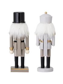 Decoratieve figuren Nutcracker, set van 2, Gecoat hout, Meerkleurig, B 6 cm x H 20 cm