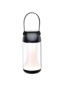 Mobiele dimbare LED tafellamp Capulino, Lampenkap: kunststof, Diffuser: kunststof, Transparant, antraciet, Ø 8 x H 18 cm