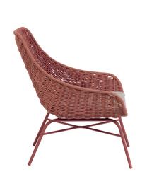 Fauteuil lounge de jardin Abeli, Rose, larg. 68 x prof. 67 cm