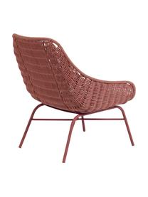 Fotel ogrodowy Abeli, Stelaż: metal ocynkowany i lakier, Tapicerka: tkanina, Blady różowy, S 68 x G 67 cm