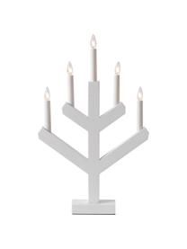 Lampada per finestra in legno con candele LED Vinga, Bianco, Larg. 32 x Alt. 50 cm