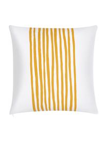 Housse de coussin 40x40 orange blanc Corey, Orange, blanc