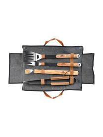 Grillwerkzeug-Set Denim, 5-tlg., Tasche: 90% Baumwolle, 10% Polyes, Schwarz, B 50 x H 36 cm