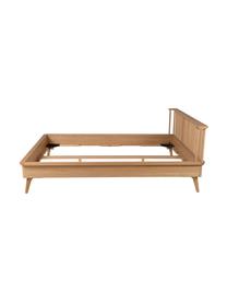 Houten bed Wild met hoofdeinde, MDF met eikenhoutfineer, Eikenhout, 160 x 200 cm