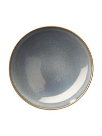 Assiette creuse rustique Saisons, Ø23 cm, 6 pièces, Grès cérame, Bleu, Ø 23 x haut. 7 cm