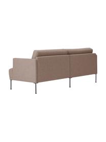 Kleine hoekbank Fluente, Bekleding: 100% polyester De duurzam, Frame: massief grenenhout, FSC-g, Poten: metaal, gepoedercoat, Geweven stof taupe, B 198 x D 152 cm, hoekdeel links