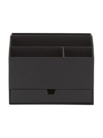 Organisateur bureau Greta, Carton laminé renforcé
(100 % papier recyclé), Noir, larg. 24 x haut. 18 cm