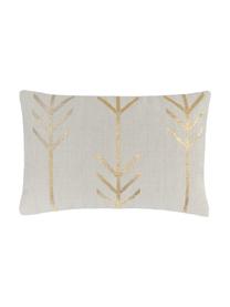 Housse de coussin rectangulaire dorée Karla, Beige