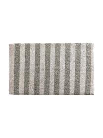 Fussmatte Grey Stripes, Oberseite: Kokosfaser, Unterseite: PCV, Grau, Weiss, B 45 x L 75 cm