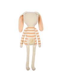 Peluche lapin en coton bio Bunny, Beige clair, orange