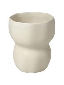 Großer Steingut-Becher Limfjord in organischer Form, 300 ml, Steingut, Beige, Ø 9 x H 11 cm